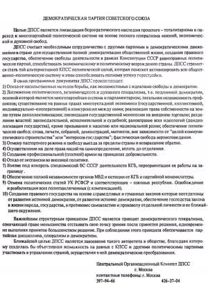 ДЕМОКРАТИЧЕСКАЯ ПАРТИЯ СОВЕТСКОГО СОЮЗА