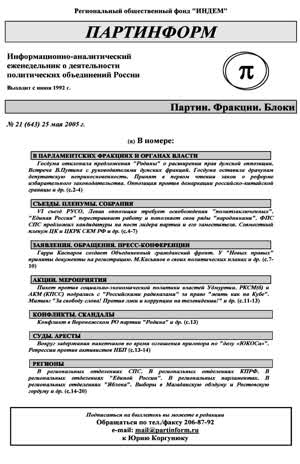 Партинформ. — 2005. — № 21